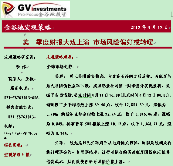 研究報告:宏觀研究
